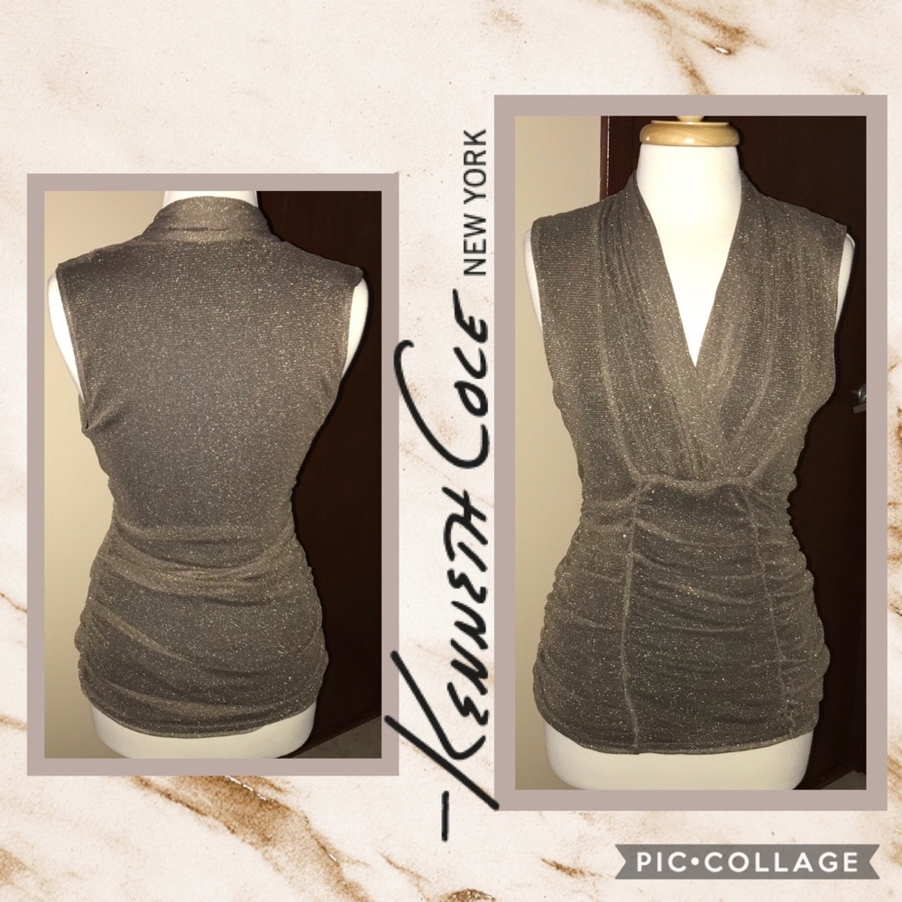 Kenneth Cole Metallic Evening Top.